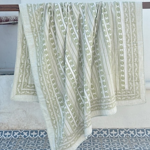 Couette indienne imprimée, couette florale grand lit, couvre-lit réversible en coton, couverture de literie bohème Dohar, édredon confortable, décoration de chambre à coucher