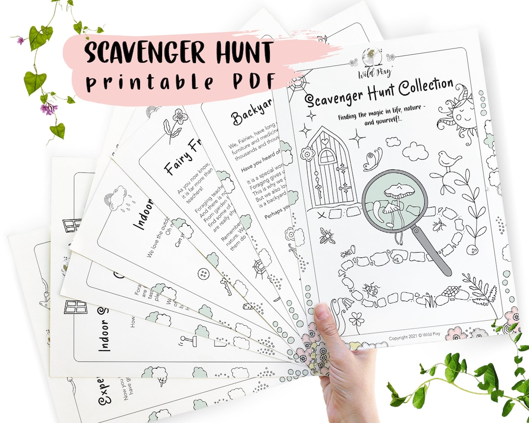 Backyard Scavenger Hunt Activities Printable PDF Instant Download ...