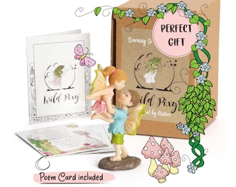 Gorgeous Garden Fairy Figurine, Indoor Fairy Ornament or Fairy Cake Topper- These are Versatile Fairies! Inspirational Poem and Gift Box