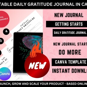 Daily Gratitude Journal with Prompts, Affirmation Journal, Self Love Journal, Positivity Journal, Mindfulness Journal, Goodnotes Journal