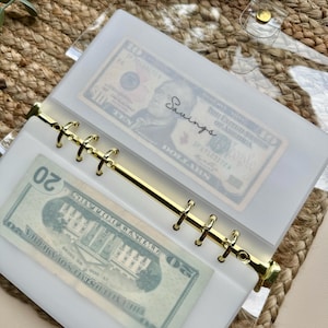A5 Custom Cash Envelope | Laminated Matte Vellum | Minimal Aesthetic | Sinking Funds