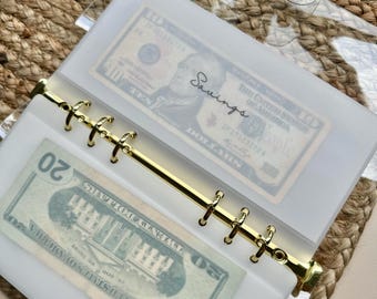A5 Custom Cash Envelope | Laminated Matte Vellum | Minimal Aesthetic | Sinking Funds