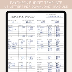 Può includere: Un modello di budget stampabile per tenere traccia di entrate, spese, risparmi e pagamenti dei debiti. Il modello include sezioni per lo stipendio, l'attività secondaria, l'affitto, la spesa e altro ancora. Il periodo di bilancio è dal 18 al 31 gennaio 2024.