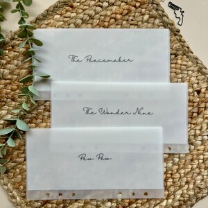 A5 Custom Cash Envelope | Laminated Matte Vellum Paper | Minimal Aesthetic | Self Defense Sinking Funds