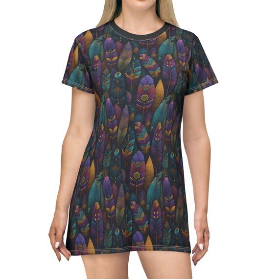 feather t shirt dress Feather-trimmed cotton-jersey mini dress - black