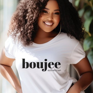 Boujee Esthetician T-Shirt|Waxing T Shirt|Esthetician Gift|Salon T-Shirt|Esthetician t shirt|Waxing t-shirt|Spa uniform|brazil wax t shirt