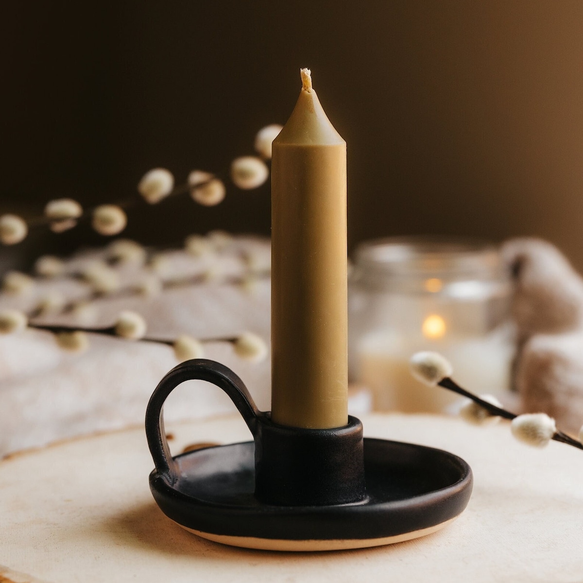 Black Candle Holder
