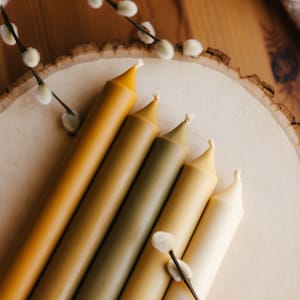 Tall Colored Boho Taper Candle, Beeswax Candle, Fall Taper Candles, Autumn Home Decor, Organic Candle, Set of 5 Taper Candle, Tableware Fall