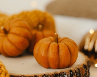 Pumpkin Candle, Beeswax Candles, Pumpkin Shape Candle, Organic Candles, Fall Decorations, Halloween Decor