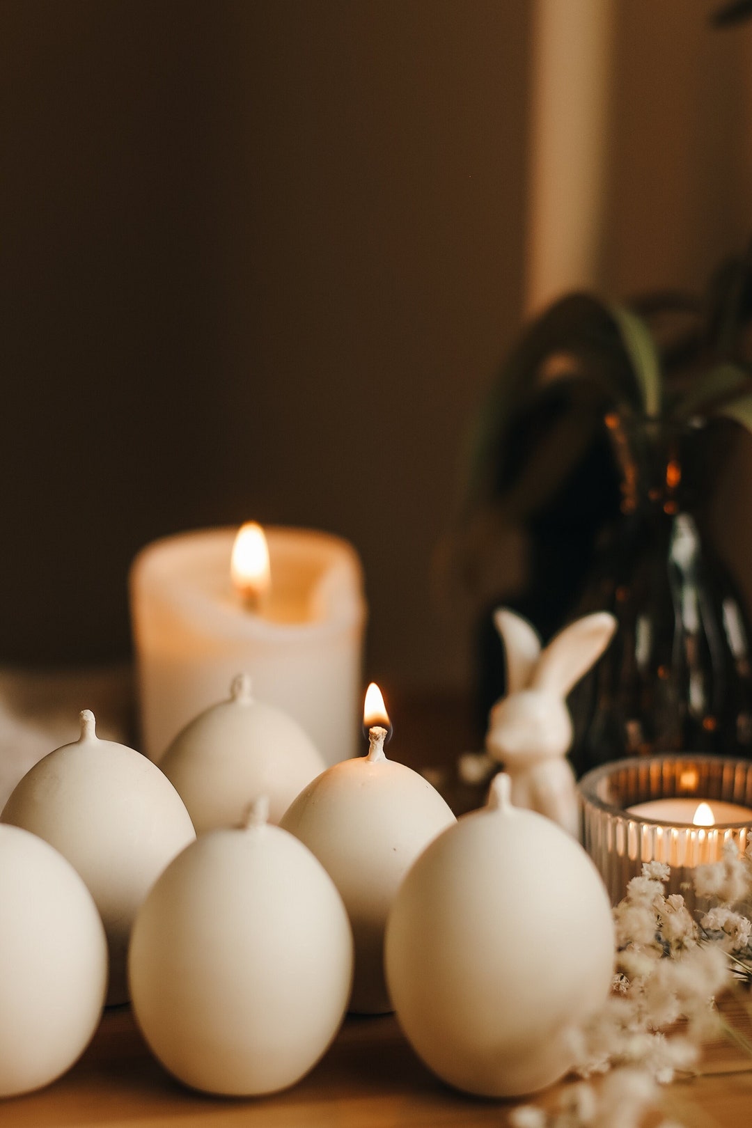 Easter Beeswax Eggs Candle Set of 3 Eggs Candle Easter Table Etsy