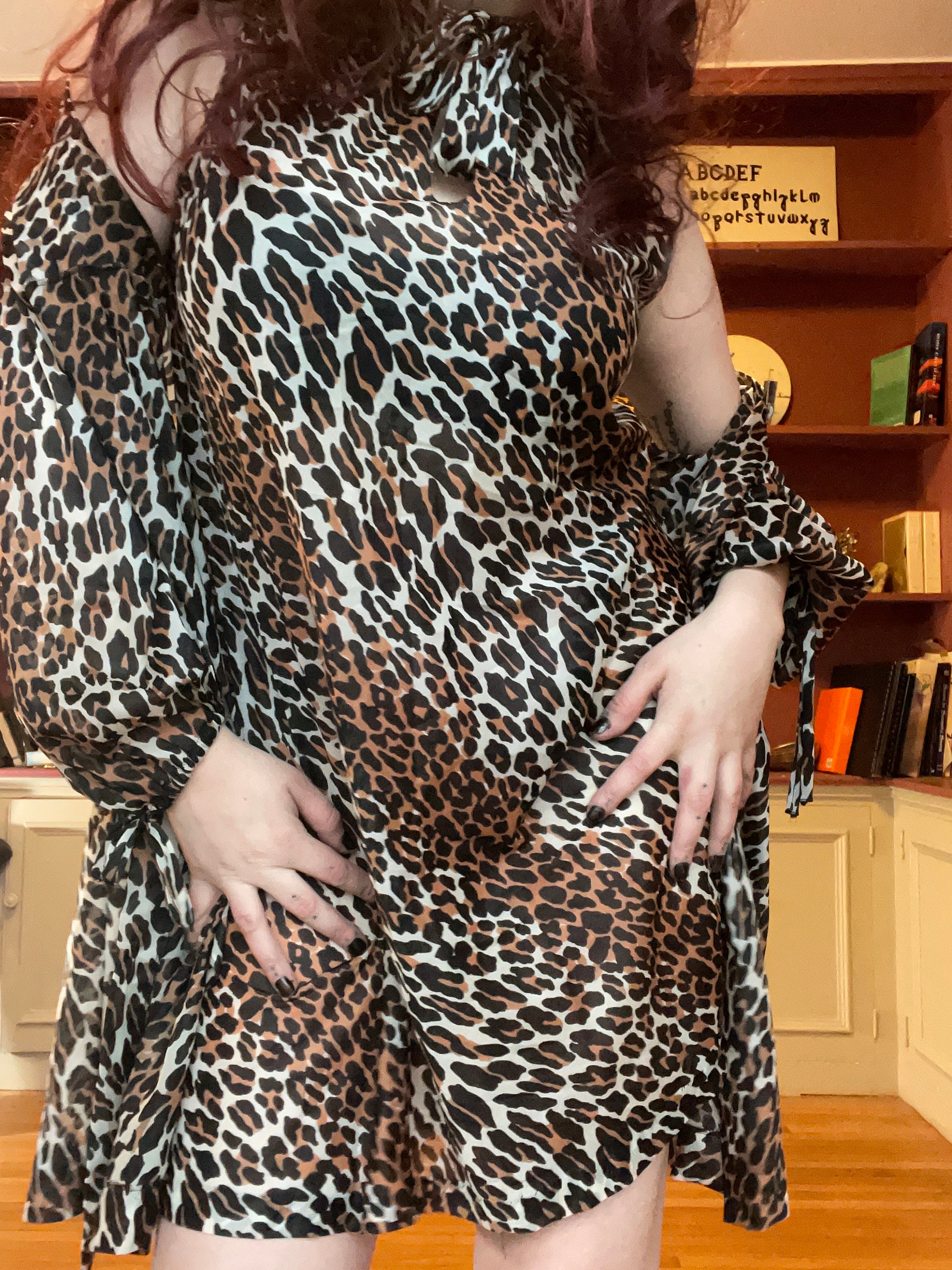 Leopard Slip Skirt 