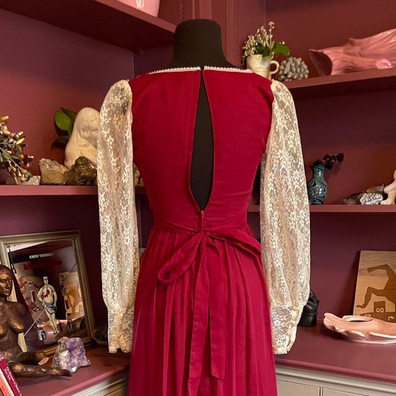 insane rare 1970s authentic gunne sax red corset … - image 3