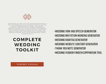AI Wedding Planning Toolkit | ChatGPT Wedding Prompts & Templates | Vows, Invitations, Budget, Hashtags | Instant Download