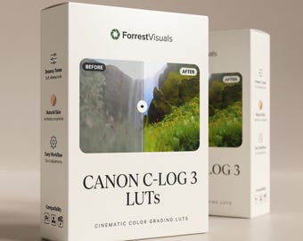 Canon C-Log3 LUTs | Cinematic Color Grading Presets for DaVinci Resolve, Premiere Pro & Final Cut | R5 R6 C70 Film Video LUTs