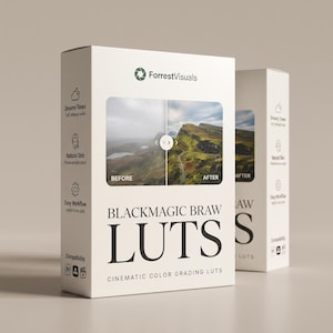 LUTs BRAW de Blackmagic / Preajustes de corrección de color cinematográficos para DaVinci Resolve / LUTs de vídeo con aspecto cinematográfico para Pocket 4K, 6K y URSA