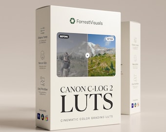 Canon C-Log2 LUTs | Cinematic Color Grading Presets for DaVinci Resolve & Premiere Pro | C200 C300 Cinema Film Look Video LUTs