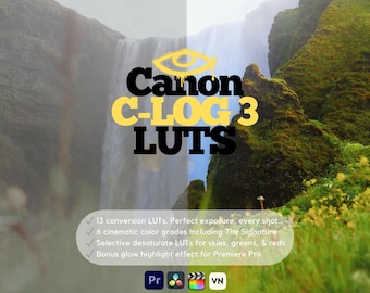 Canon C-Log 3 LUTs | Premiere Pro、DaVinci Resolve、FCPX 用のシネマティックカラーグレーディングプリセット