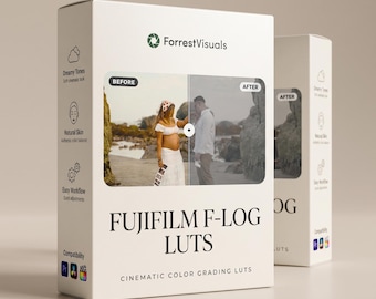 Fujifilm F-Log LUTs | Cinematic Color Grading Presets for Premiere Pro & DaVinci Resolve | X-T4 X-H2 Film Emulation Video LUTs