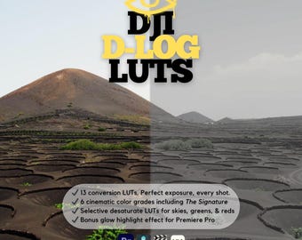 DJI D-Log LUTs | Cinematic Color Grading Presets for Drone Footage | Premiere Pro, DaVinci Resolve