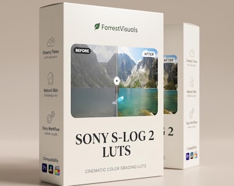 Sony S-Log2 LUTs | Cinematic Color Grading Presets for Premiere Pro, DaVinci Resolve & FCPX | Sony Alpha A7 Film Look Video LUTs