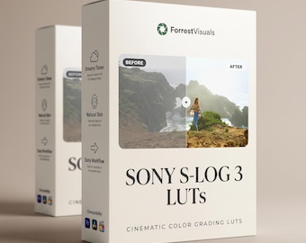 Sony S-Log3 LUTs | Cinematic Color Grading Presets for DaVinci Resolve, Premiere Pro & Final Cut | FX3 A7S III Film Video LUTs