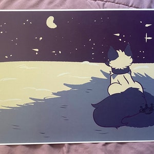 Somber Night ; 12&quot;x18&quot; Furry Art Print
