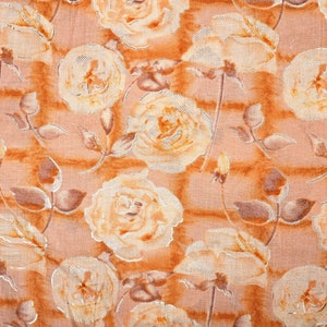Floral Print Cotton Fabric: Hand Block Printed Indian Fabric By The Yard