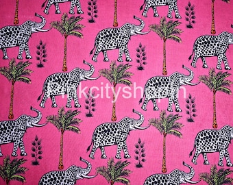 Elephant Print Cotton Fabric: Soft Durable Material for Kids Projects