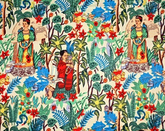 Freida Kahlo Fabric: Indian Cotton for Dress Making & Curtains