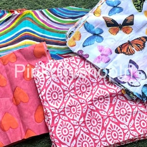 Fabric Scraps, Designer Fabric Bundle, Fabric Remnants, Mystery Bundle, Bolt Ends, Fat Quarters, Sewing Project Fabric, Home decor