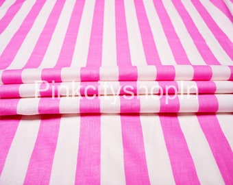 Baby Rosa und Weiß 1 Zoll Streifenstoff, Kleiderstoff, Sommerkleidstoff, dünner Baumwollstoff, Stoff Bulk Stock, Home Decor Stoff