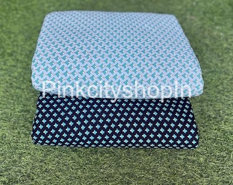 Polka Dot Block Print Cotton Fabric: Indian Sewing Quilting Fabric