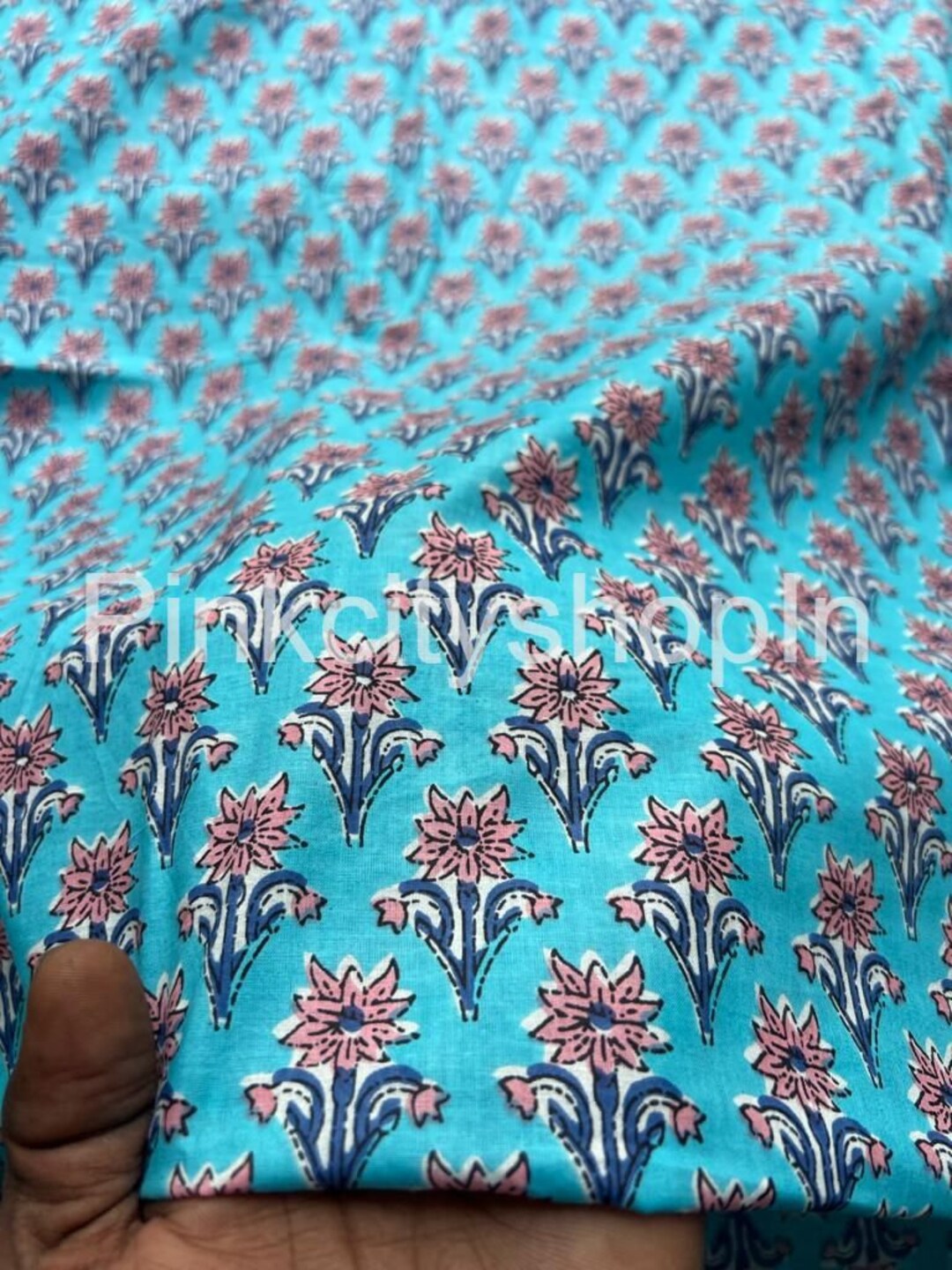 Indian Block Print Cotton Fabric Dress Making Fabric by the Etsy