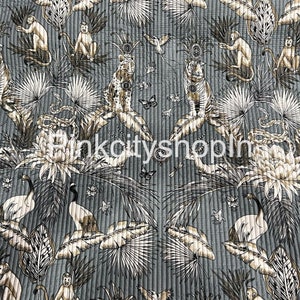 Beautiful Quilted Fabric, Forest Animal Printed Fabric, Upholstery fabric, Bedspread Fabric, Baby Blanket Fabric, Home Décor Fabric
