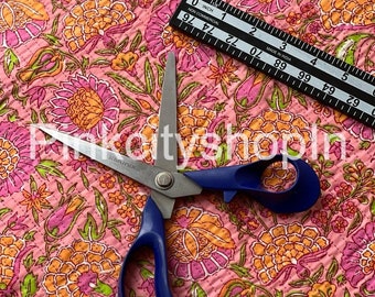 Pink Flower Quilted Cotton Fabric: Home Decor Fabric By The Yard