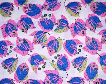 Leaf Print Cotton Fabric: Summer Voile, Home Decor - By The Yard