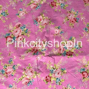 Rosa Indischer Baumwollstoff, 100% Baumwolle, Patchworkstoff, Patchworkstoff, Patchworkstoff, Patchworkstoff, Handarbeit