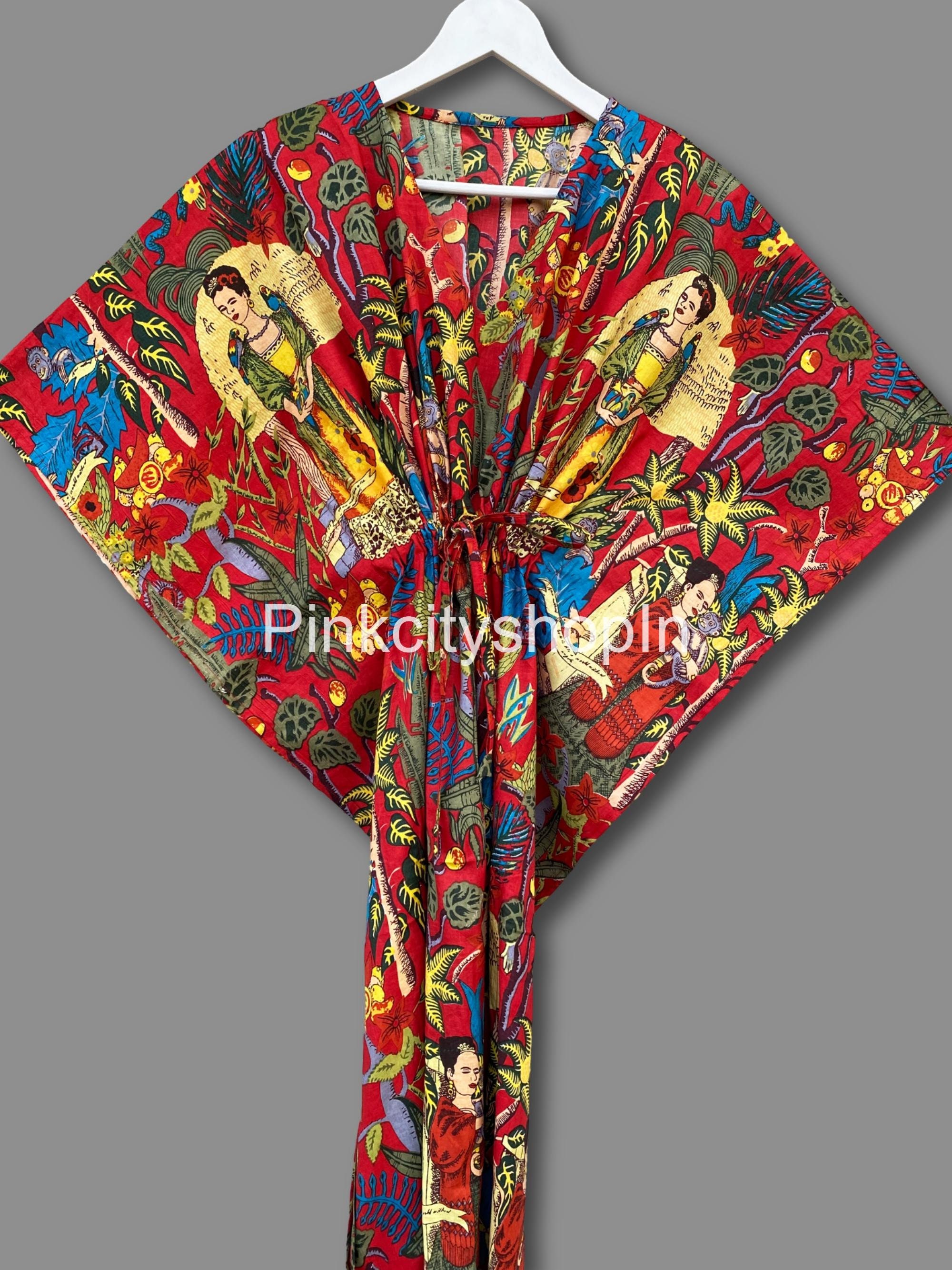 Caftan Poncho Tunique Femme Taille Unique Noir Motifs Abstraits - Rayon - Neuf Sans étiquettes