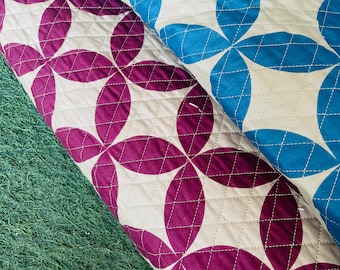 Unique Quilted Fabric, Women Sewing Project Fabric, 100% Cotton Fabric, Sold By The Yard