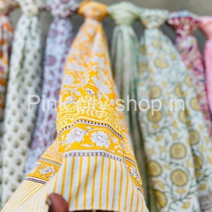Hand Block Print Cotton Voile Sarong: Indian Beach Scarf