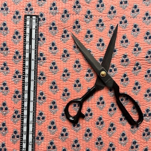 Pink Flower Quilted Cotton Fabric: 40 Inch Wide, DIY Sewing