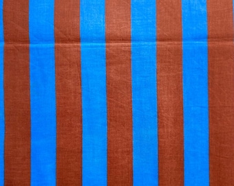 Unique Striped Cotton Fabric, Fabric By The Yard, Hand Printed Fabric, 100% Cotton, Sewing Crafting Fabric, Dress Fabric, Running Fabric