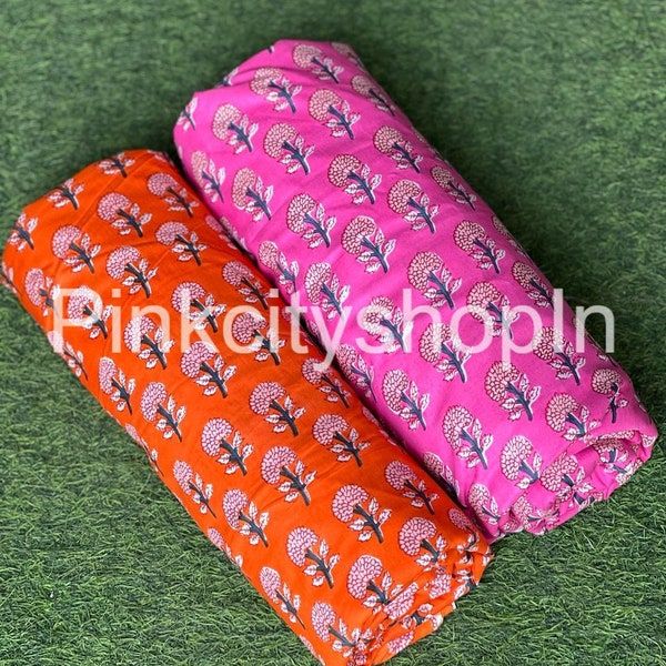 Tissu imprimé à petits blocs de fleurs, tissu à coudre tissu d’ameublement pour rideaux de courtepointe tissu par cour tissu de coton indien