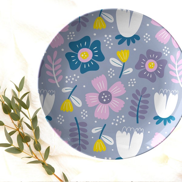 Floral Dinner Plate Etsy