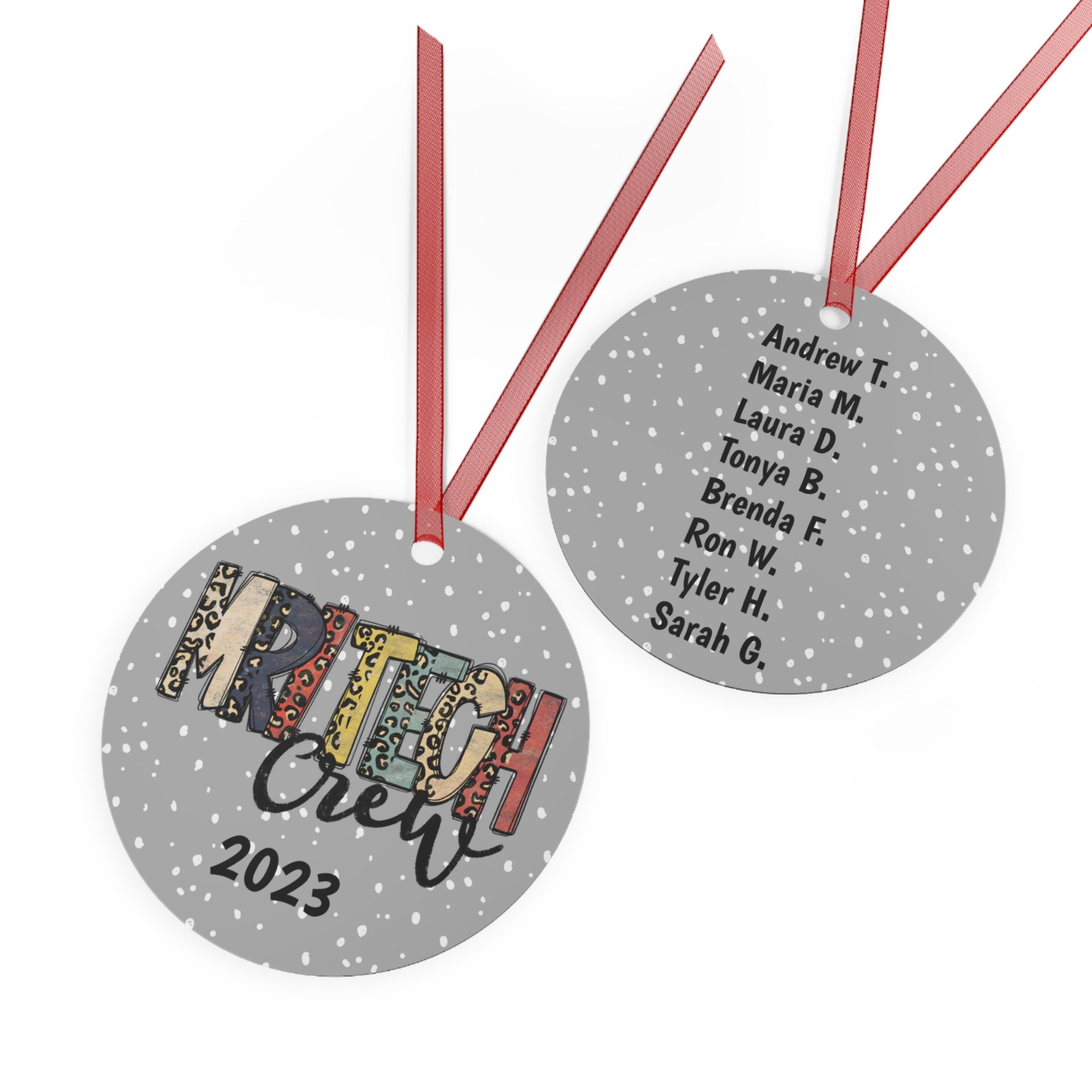 Personalized MRI Tech Crew Team Christmas Ornament Etsy