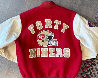 Forty niners 80s Chalk line 49ers Lサイズ San Francisco 49ers Vintage 80s Chalk Line Hooded Jacket - NFL