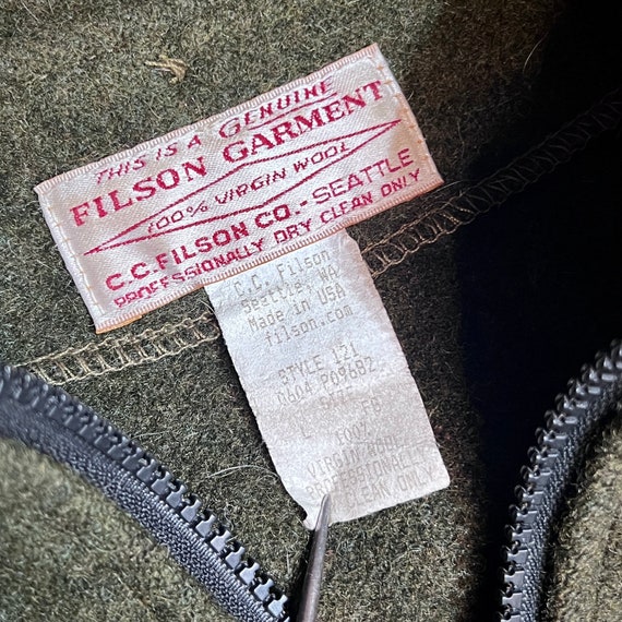 Vintage C.C. Filson Mackinaw Virgin Wool Vest USA… - image 3