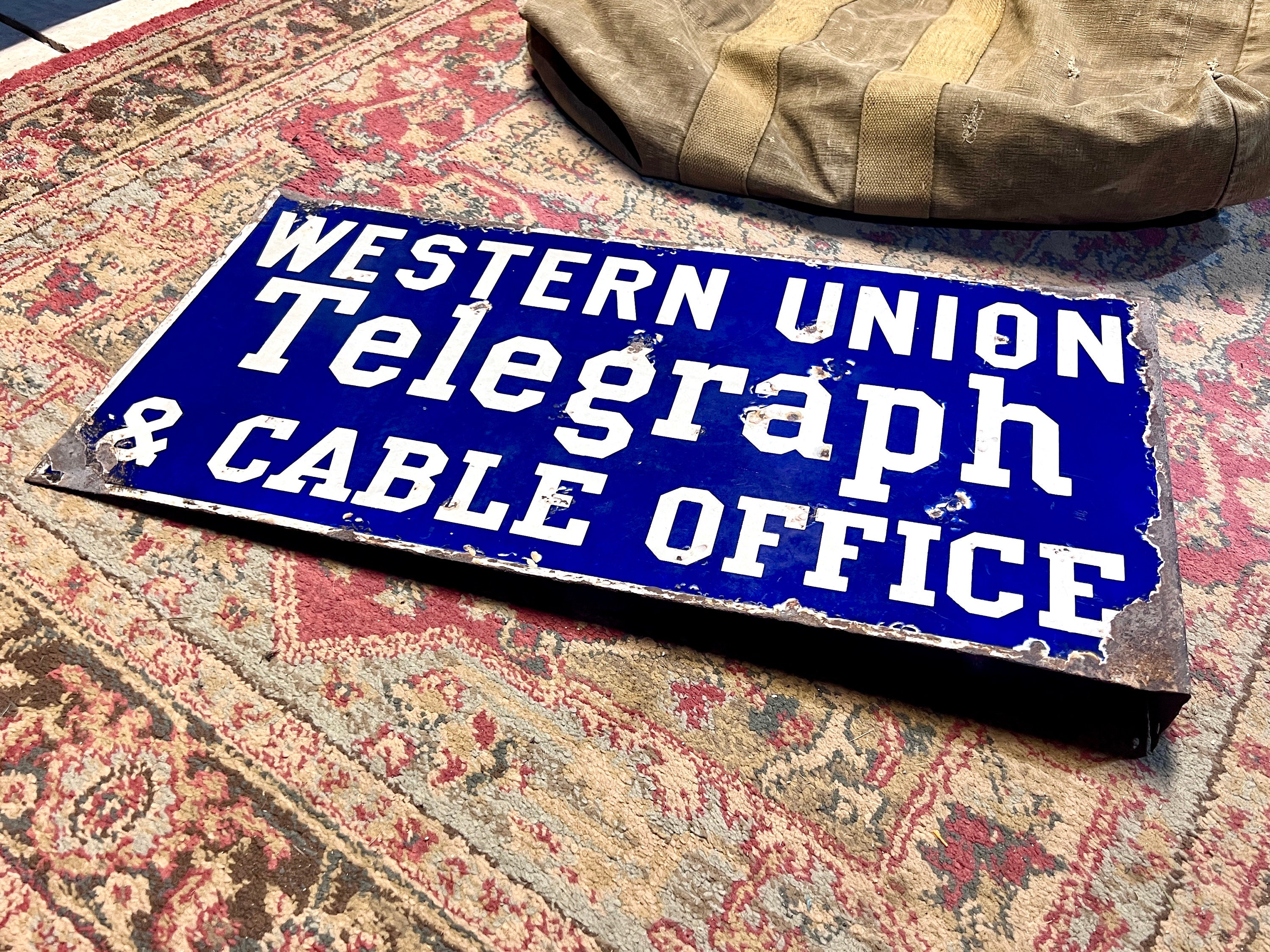 1880-1890 Western Union Telegraph Porcelain Flange Sign - Etsy