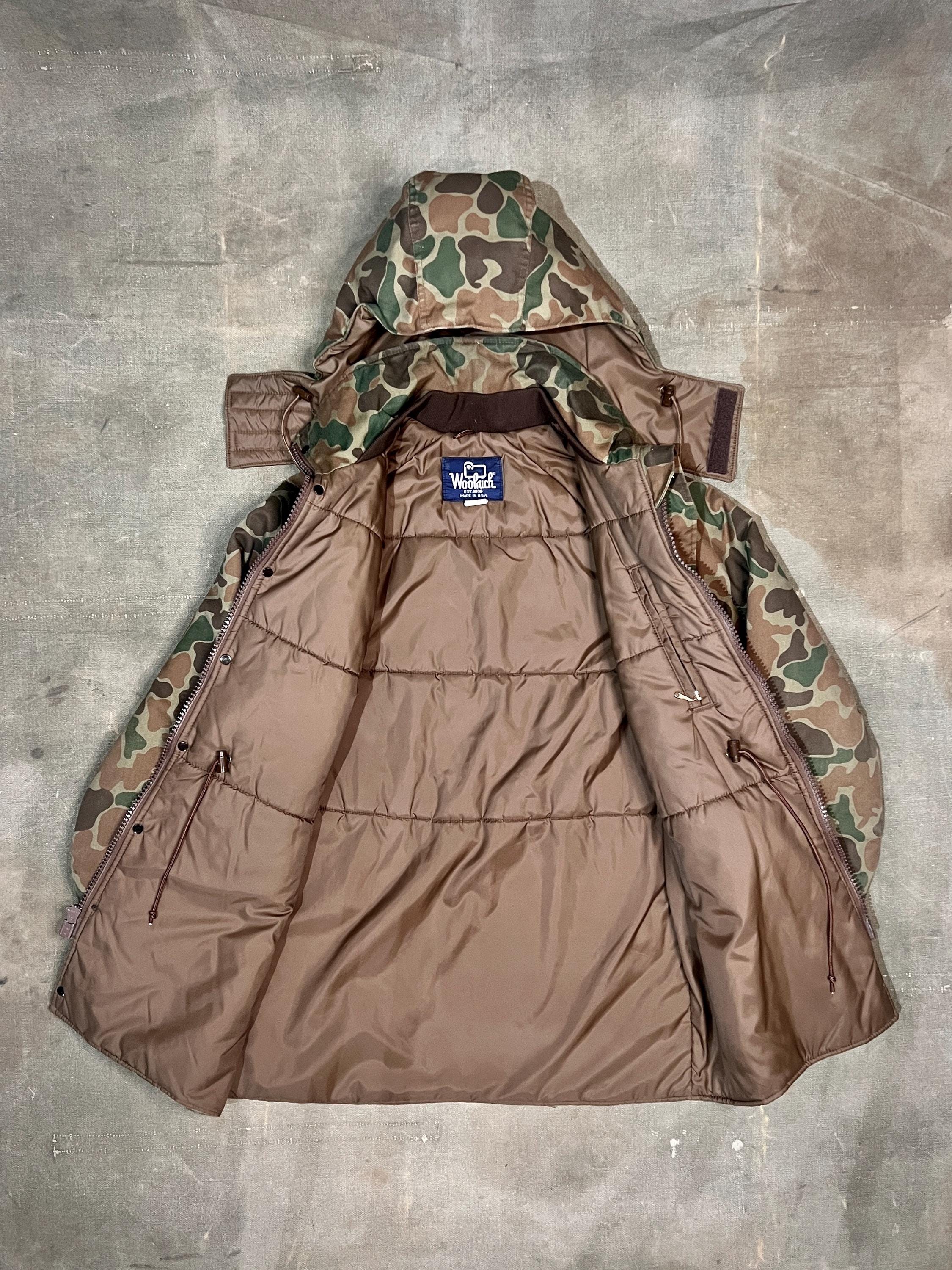 Vtg 80s Woolrich Duck Camo Hunting Streetwear Jacket Made in USA