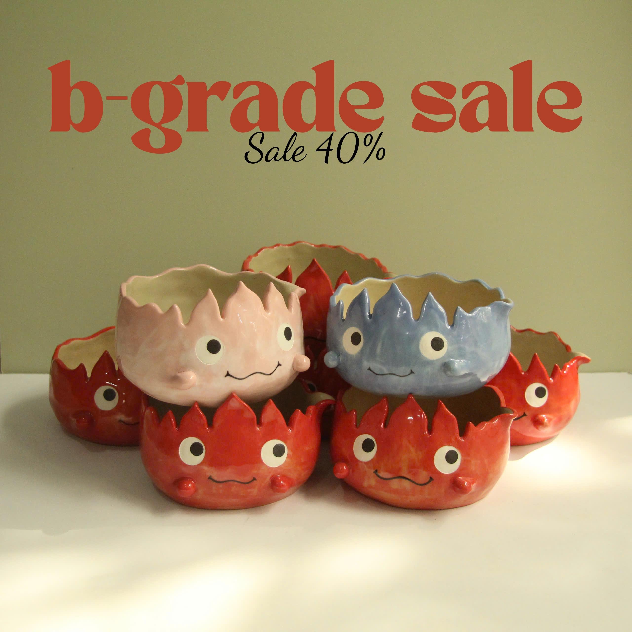 B-grade Cute Fire Demon Handmade Ceramic Matcha Bowl, Anime Character Gift for Girlfriend,Ceramic for Kitchen, Birthday Gift,Chawan Lover